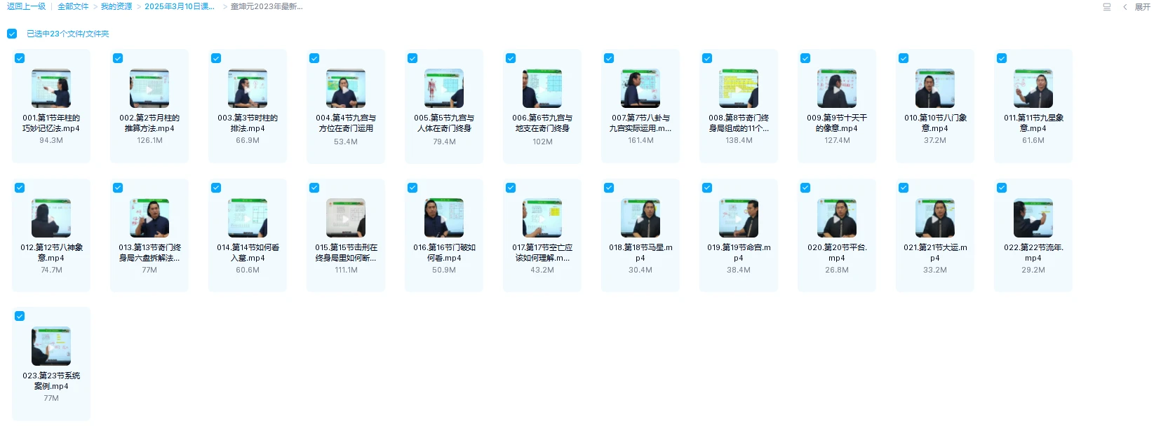 图片[1]_童坤元2023年奇门遁甲终生局（视频23集）_易经玄学资料网