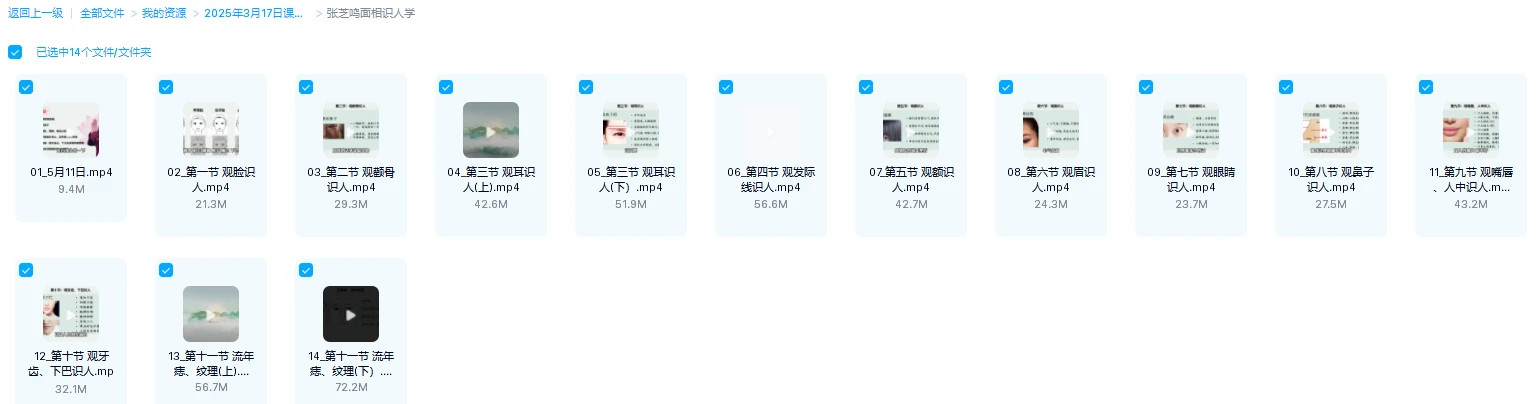 图片[1]_张芝鸣《面相识人学》视频14集_易经玄学资料网