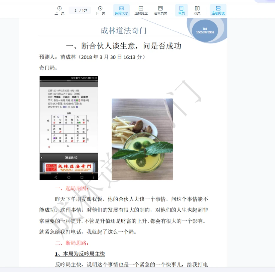 图片[2]_苗成林道法奇门精选案例集（107页）_易经玄学资料网