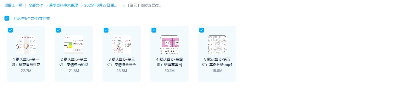 图片[1]_【洛元】依婷系紫微斗数感情专题课（视频5集）_易经玄学资料网