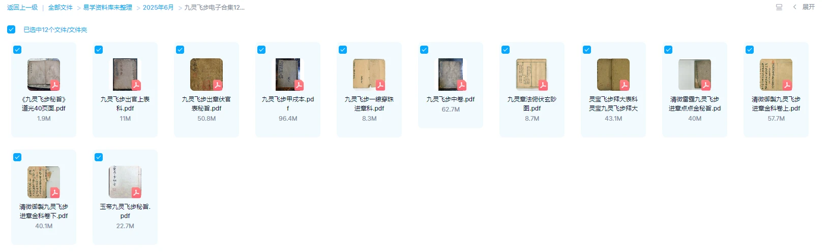 图片[1]_九灵飞步古籍手抄本电子合集PDF12册_易经玄学资料网