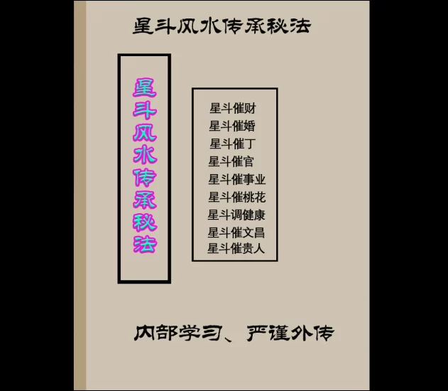 万和星斗风水秘籍《星斗风水传承秘法》_易经玄学资料网