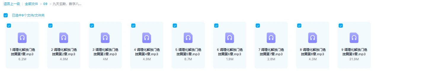 彭书真-九天玄数，数字八字调理化解密训弟子班+面授课（音频9集）_易经玄学资料网