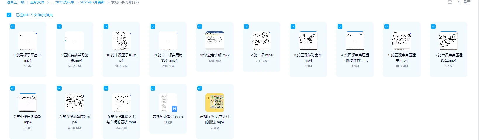 图片[1]_蒙派盲派八字课程（视频14集）_易经玄学资料网