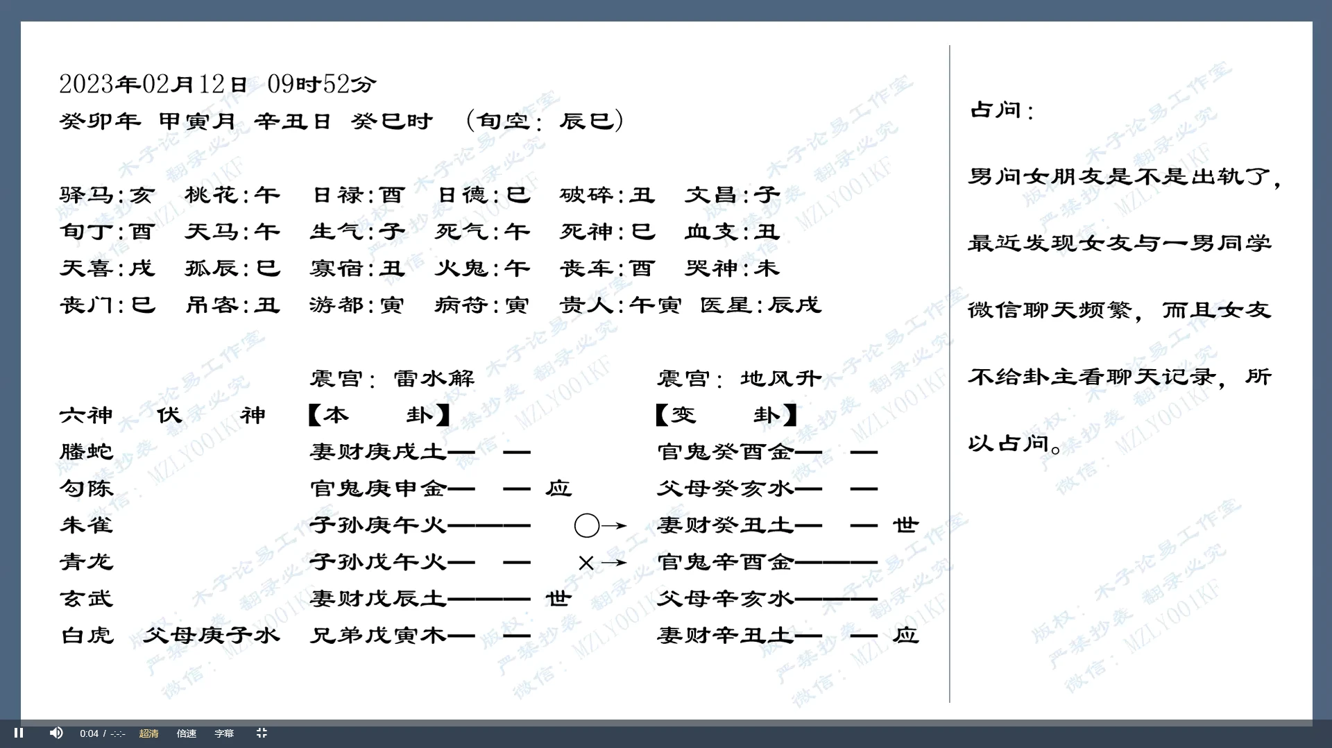 图片[3]_木子论易《庄卜六爻案例解析》视频65集_易经玄学资料网