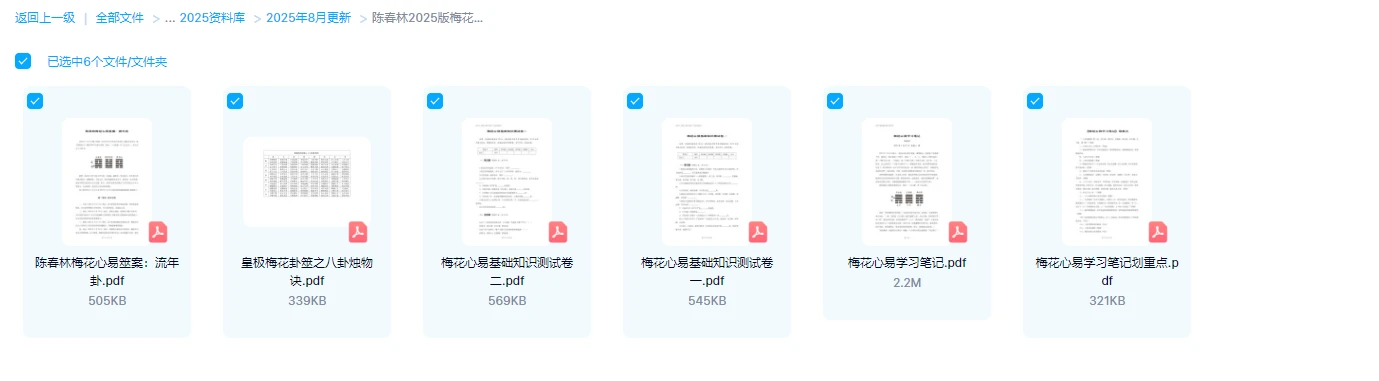 图片[1]_陈春林2025版梅花心易学习笔记（6册PDF）_易经玄学资料网
