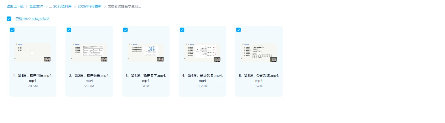 图片[1]_戊辰老师姓名学变现实战课（视频5集）_易经玄学资料网