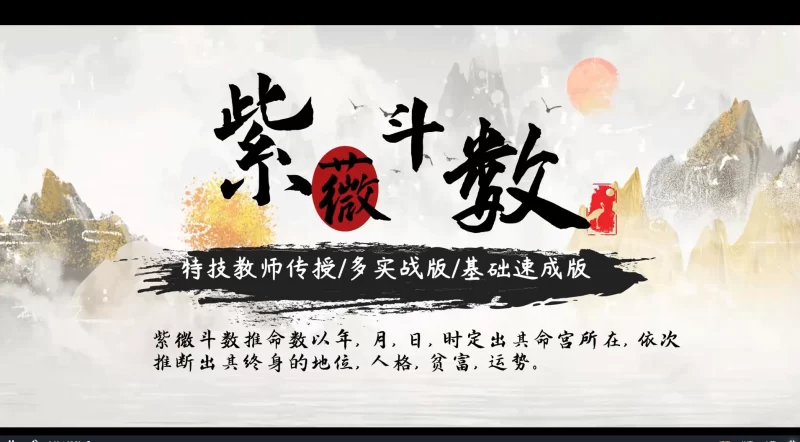 肖有紫微斗数完整课程(基础+实战)_易经玄学资料网