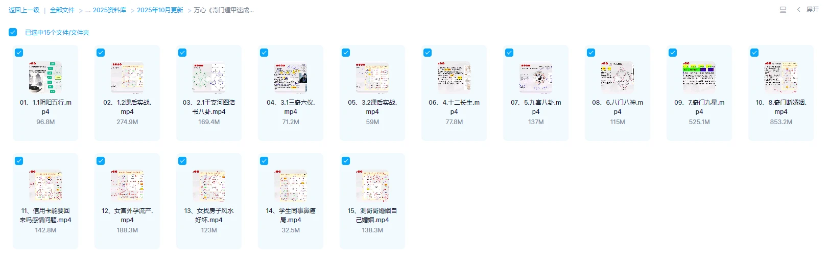 图片[1]_万心《奇门遁甲速成班》视频15集_易经玄学资料网