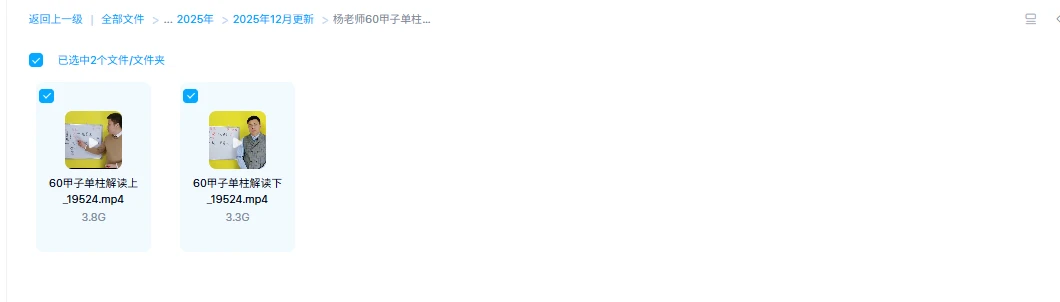 图片[1]_杨老师60甲子单柱解读（视频2集）_易经玄学资料网