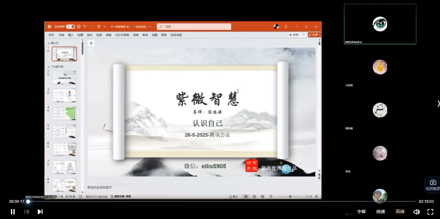 依婷2025紫微高阶系统班45集：1324技法、三代四化、棋盘诀与风水实战全解