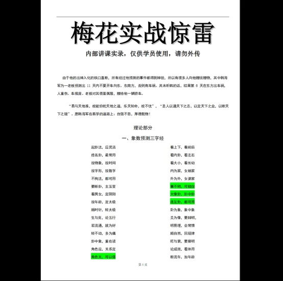 《梅花实战惊雷》PDF电子书_易经玄学资料网