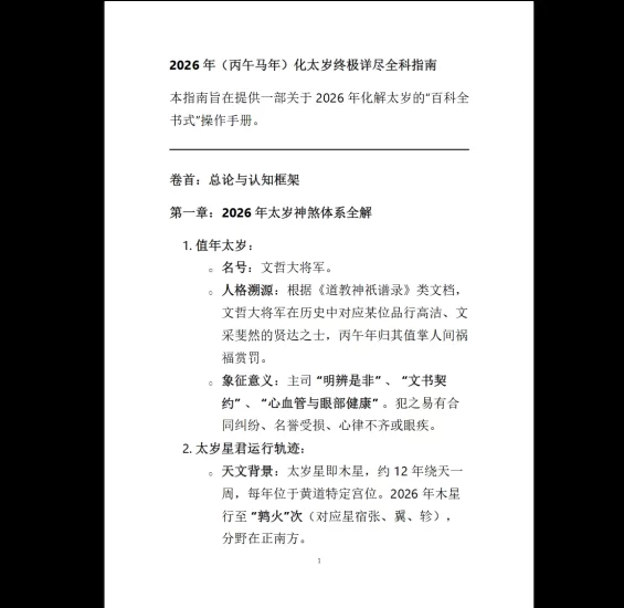 2026年(丙午马年)化太岁终极详尽全科指南PDF_易经玄学资料网