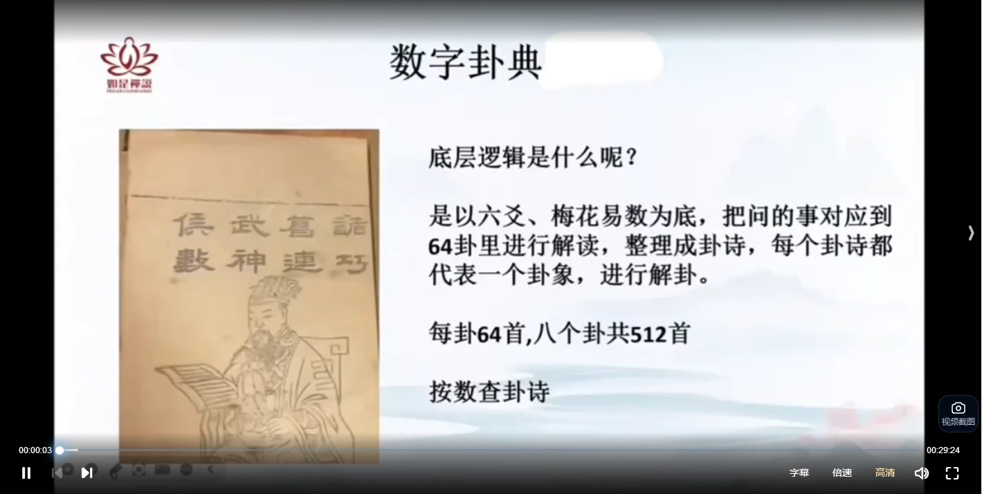 短书【如是禅说讲堂】数字卦典（视频2集）_易经玄学资料网