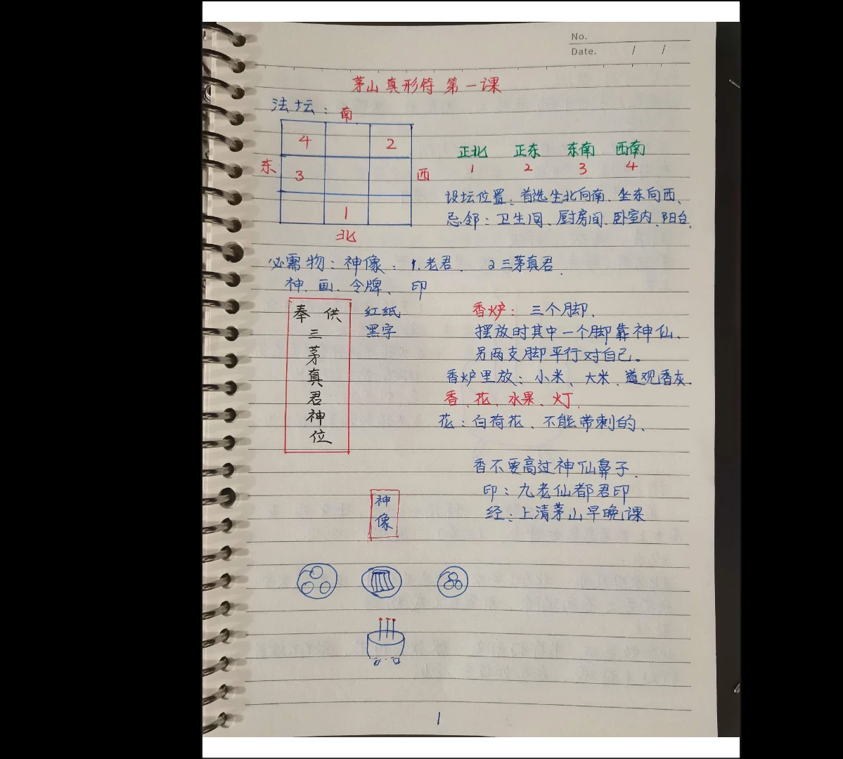 手抄本《茅山真形符培训笔记》PDF电子书（36页）_易经玄学资料网