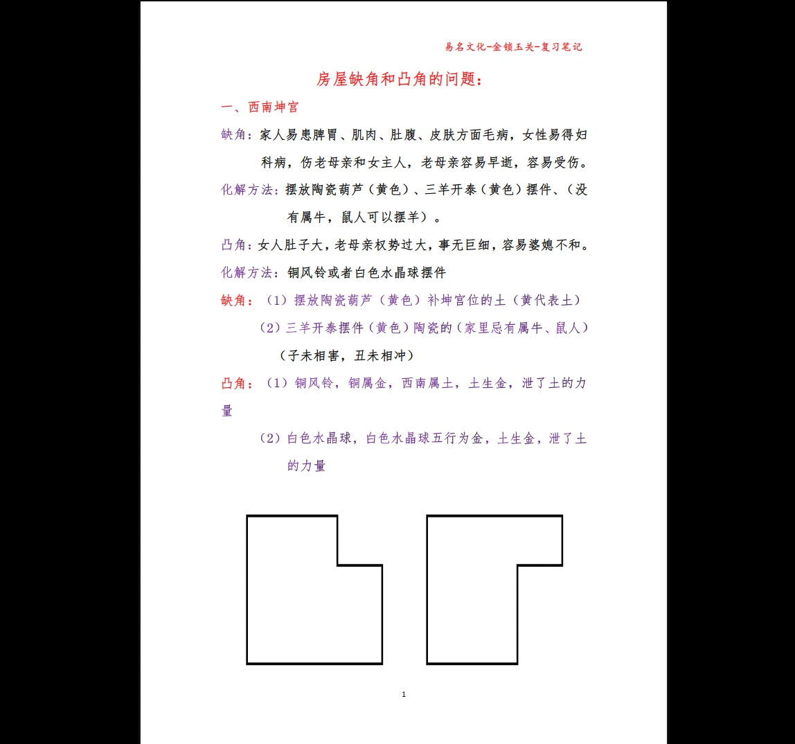 易名文化《金锁玉关复习笔记》PDF电子书（49页）_易经玄学资料网