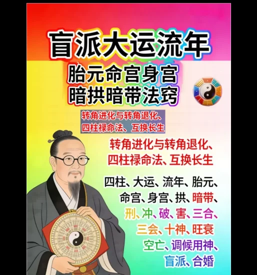 湖北盲派《盲派大运流年胎元命宫身宫暗拱暗带法窍》PDF电子书_易经玄学资料网